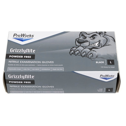 Safety Zone® Nitrile Powder Free 5.5 mil Exam Gloves, Black, Lrg, Case of 1000 (SZNGL-N105FL)