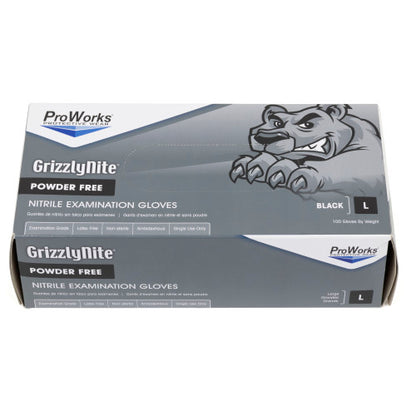 Safety Zone® Nitrile Powder Free 5.5 mil Exam Gloves, Black, Lrg, Case of 1000 (SZNGL-N105FL)