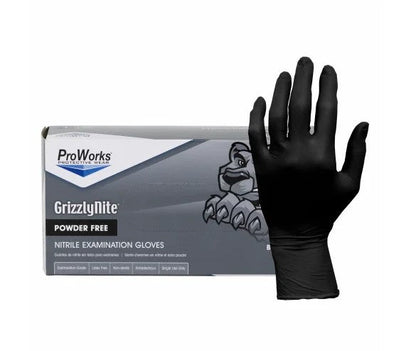Safety Zone® Nitrile Powder Free 5.5 mil Exam Gloves, Black, Med, Case of 1000 (SZNGL-N105FM)