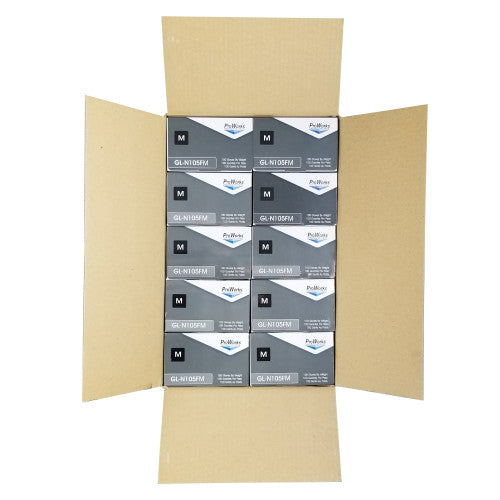 Safety Zone® Nitrile Powder Free 5.5 mil Exam Gloves, Black, Med, Case of 1000 (SZNGL-N105FM)