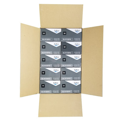 Safety Zone® Nitrile Powder Free 5.5 mil Exam Gloves, Black, Med, Case of 1000 (SZNGL-N105FM)