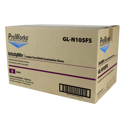 Safety Zone® Nitrile Powder Free 5.5 mil Exam Gloves, Black, Sm, Case of 1000 (SZNGL-N105FS)