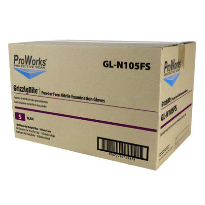 Safety Zone® Nitrile Powder Free 5.5 mil Exam Gloves, Black, Sm, Case of 1000 (SZNGL-N105FS)
