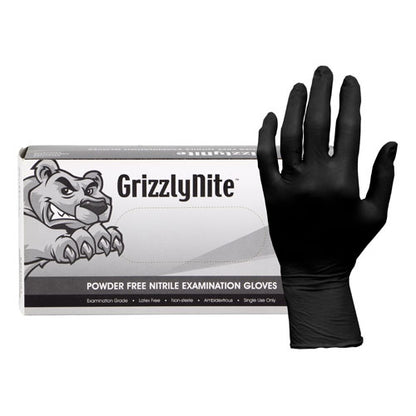 Safety Zone® Nitrile Powder Free 5.5 mil Exam Gloves, Black, XS, Case of 1000 (SZNGL-N105FXS)