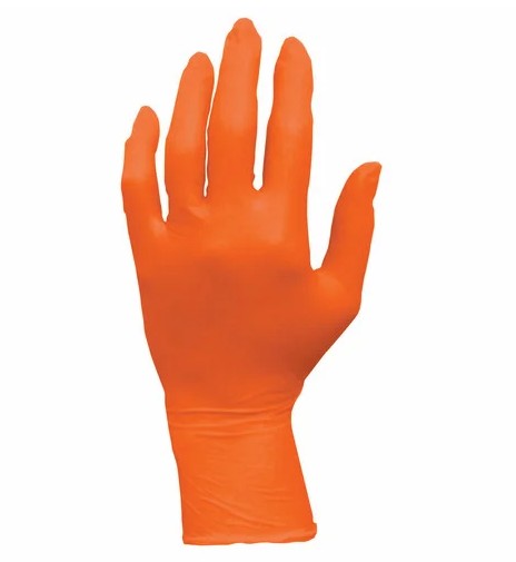 Safety Zone® Nitrile Powder Free 5.5 mil Exam Gloves, Orange, Sm, Box of 100 (SZNGL-N105ORFS)
