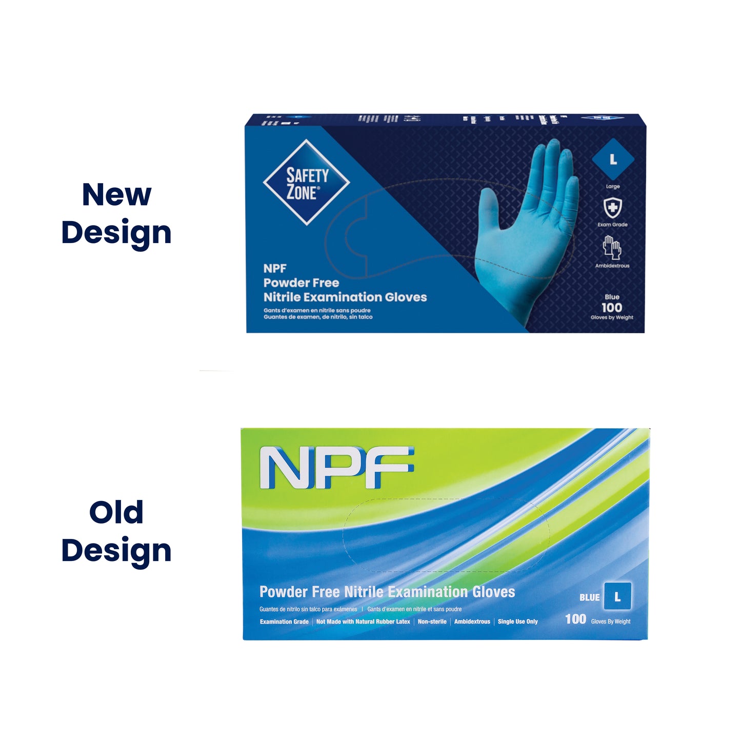 Safety Zone® Nitrile Powder Free 5.5 mil Exam Gloves, Blue, XS, Case of 1000 (SZNGL-N106FXS)