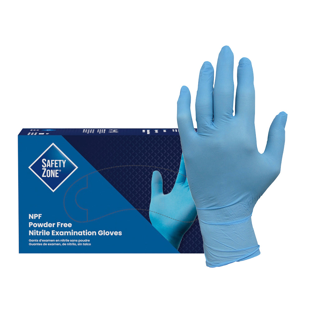 Safety Zone® Nitrile Powder Free 5.5 mil Exam Gloves, Blue, 2XL, Case of 1000 (SZNGL-N106FXX)