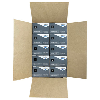 Safety Zone® Nitrile Powder Free 7 mil Exam Gloves, Black, Lrg, Box of 100 (SZNGL-N107FL)