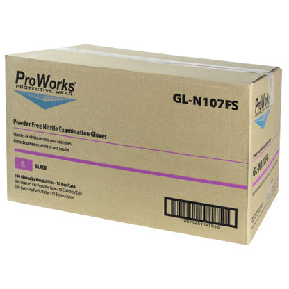 Safety Zone® Nitrile Powder Free 7 mil Exam Gloves, Black, Sm, Box of 100 (SZNGL-N107FS)