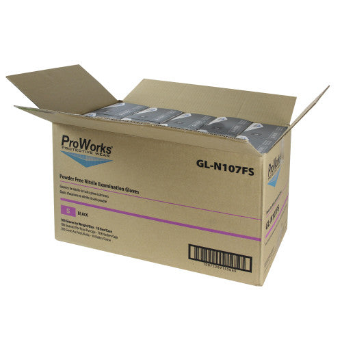 Safety Zone® Nitrile Powder Free 7 mil Exam Gloves, Black, Sm, Box of 100 (SZNGL-N107FS)