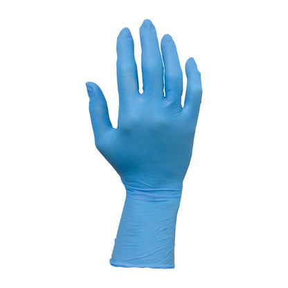 Safety Zone® Nitrile Powder Free 8 mil 12" Exam Gloves, Blue, Med, Box of 50 (SZNGL-N108EPF-MED)