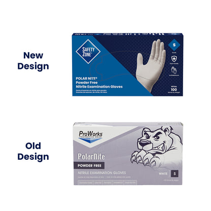 Safety Zone® Nitrile Powder Free 4 mil Exam Gloves, White, Sm, Case of 1000 (SZNGL-N133FS)