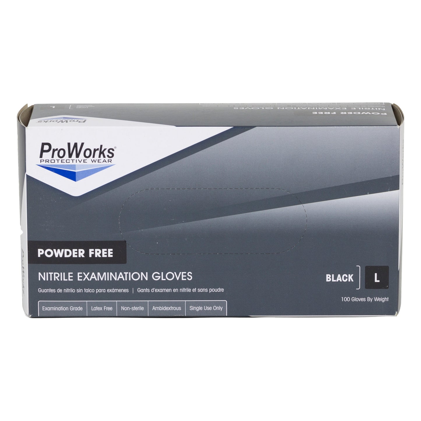 Safety Zone® Nitrile Powder Free 5 mil Exam Gloves, Black, Lrg, Case of 1000 (SZNGL-N145FL)