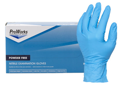 Safety Zone® Nitrile Powder Free 7 mil Exam Gloves, Blue, Med, Box of 100 (SZNGL-NB107FM)