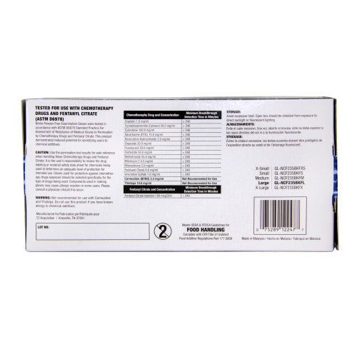 Art Noir® Nitrile Powder Free 5.5 mil Exam Gloves, Black, Lrg, Box of 100 (HOSGL-NCF235BKFL)