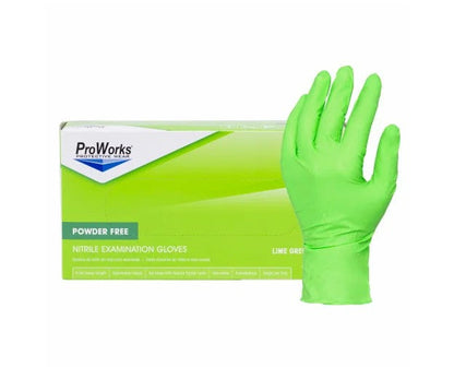 Safety Zone® Nitrile Powder Free 7 mil Exam Gloves, Lime Green, XL, Box of 100 (SZNGL-NG107FX)