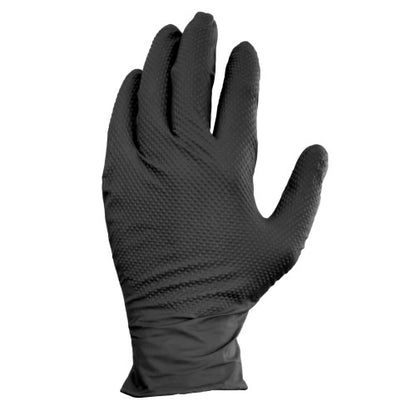 Safety Zone® Nitrile Powder Free 9 mil Pyramid Grip® Gloves, Black, XL, Box of 100 (SZNGL-NT107BKFX)