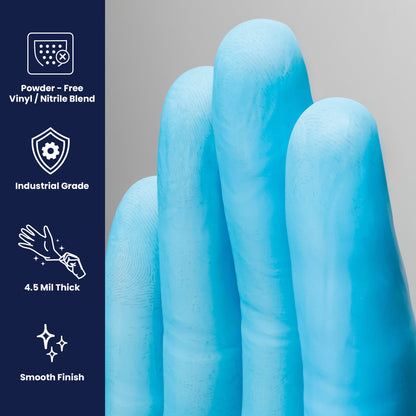 Safety Zone® Synthetic Vinyl Powder Free 4.5 mil Gloves, Blue, Lrg, Case of 1000 (SZNGL-VN104BFL)