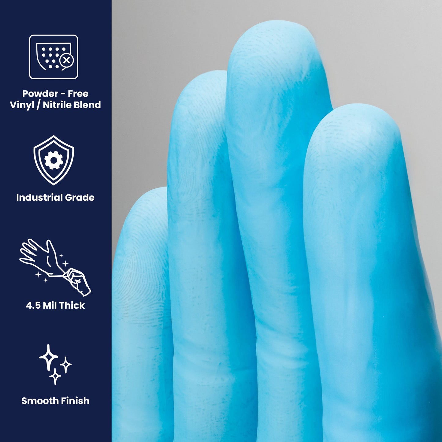 Safety Zone® Synthetic Vinyl Powder Free 4.5 mil Gloves, Blue, Small, Case of 1000 (SZNGL-VN104BFS)