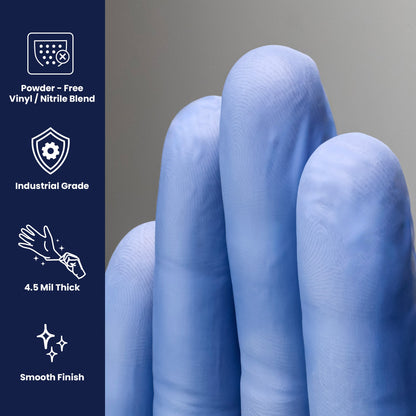 Safety Zone® Synthetic Vinyl Powder Free 4.5 mil Gloves Blue-Violet XL, Case of 1000 (SZNGL-VN104VBFX)