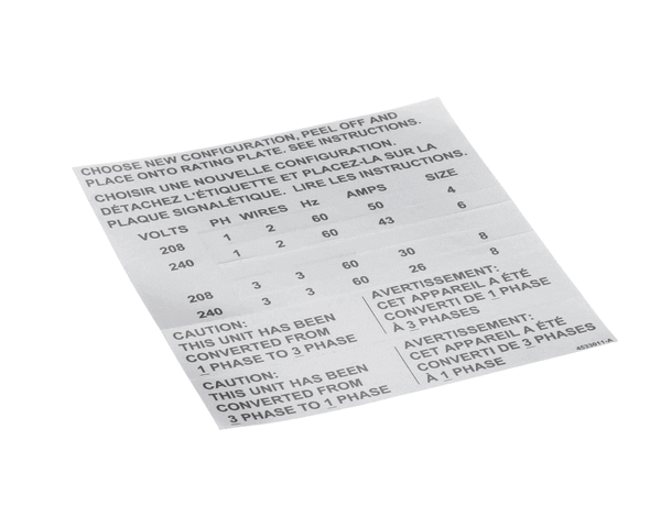 Garland 4533009 Kit, Elec Phase Convert Full S (GL4533009)