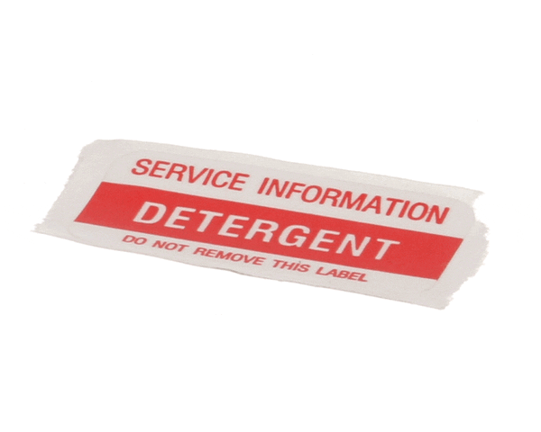 Glastender 01000485 Decal, .75X1.877, Detergent (GLA01000485)