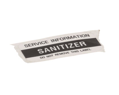 Glastender 01000486 Decal, .75X1.877, Sanitizer (GLA01000486)
