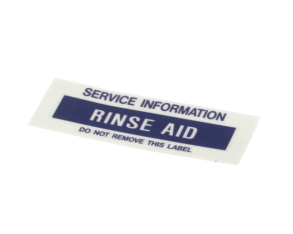 Glastender 01000489 Decal, .75X1.877, Rinse Aid, G (GLA01000489)