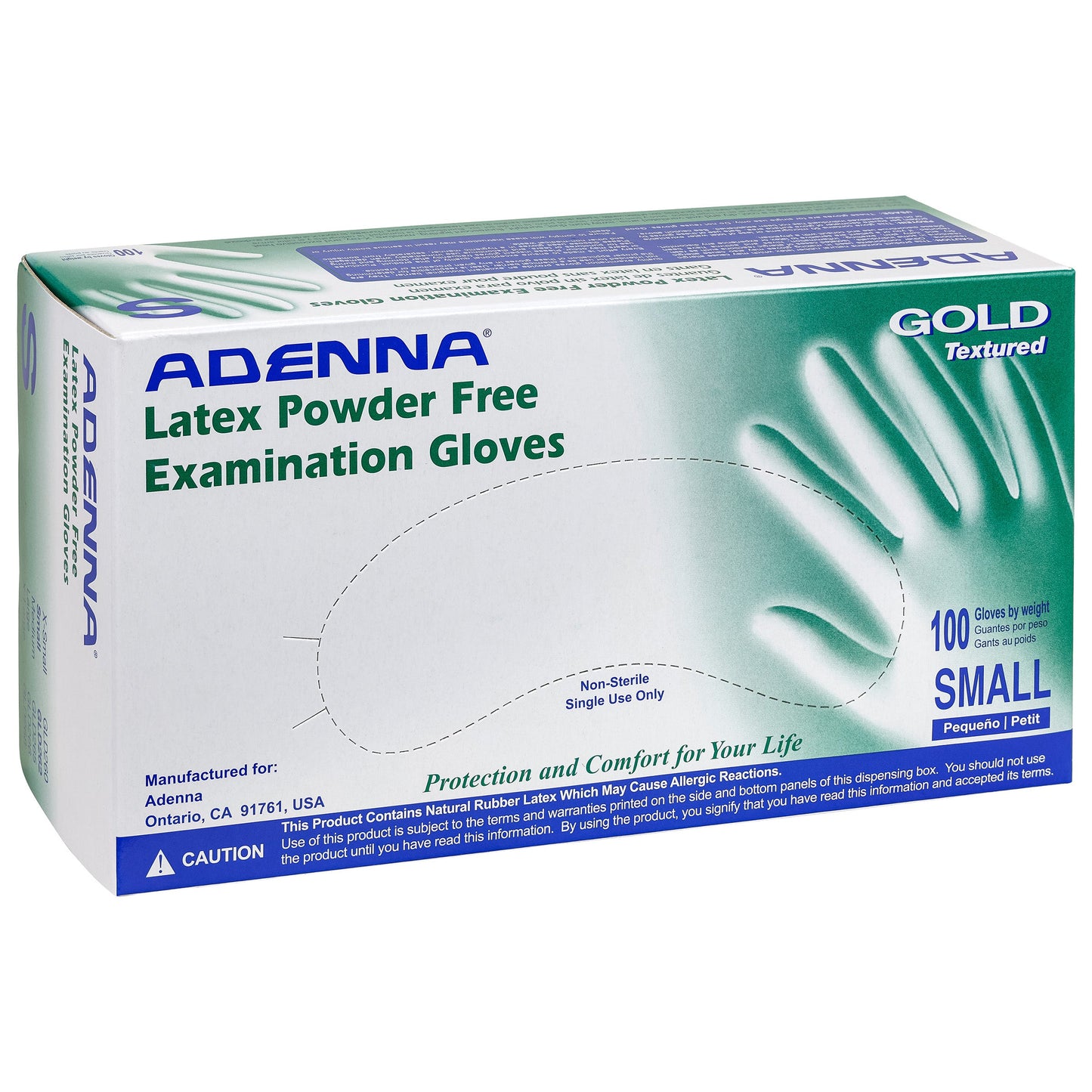 Safety Zone® Gold Latex Powder Free 6 mil Exam Gloves, White, Sm, Case of 1000 (SZNGLD262)