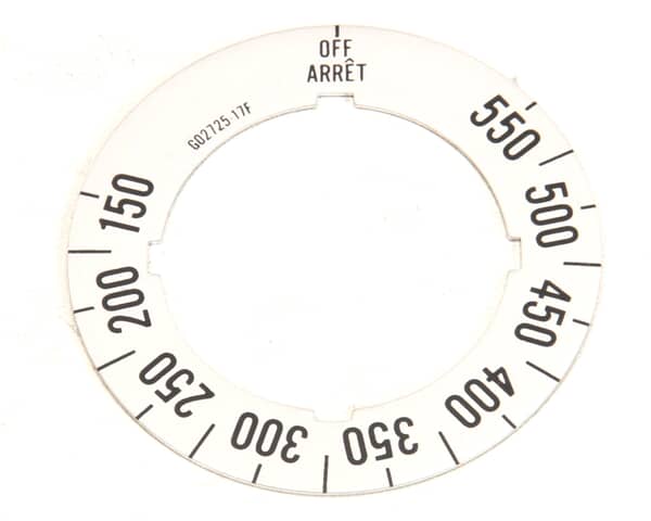 Garland G02725-17 Dial Insert (Off/150F/550F) (GLG02725-17)