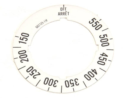 Garland G02725-17 Dial Insert (Off/150F/550F) (GLG02725-17)