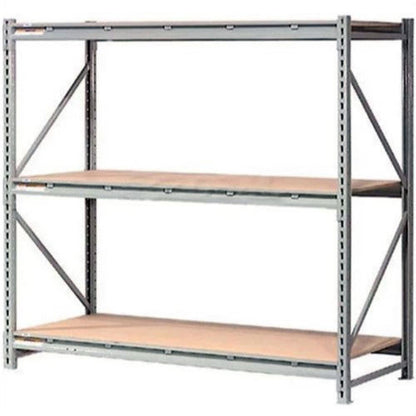 Global Industrial 3 Level, Extra HD Bulk Storage Rack, Wood Deck, Starter, 72"W x 24"D x 72"H (WB504284)