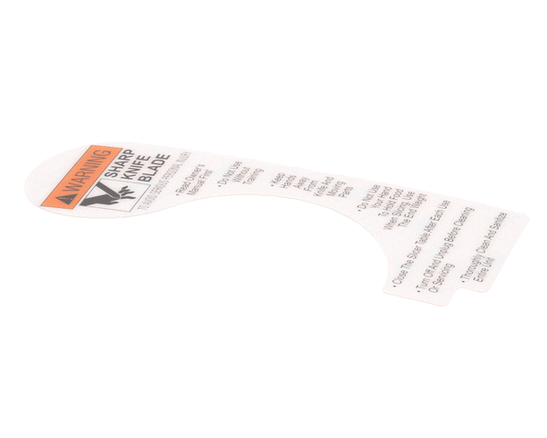 Globe 910242 slicer, warning label NSF8 (GLO910242)