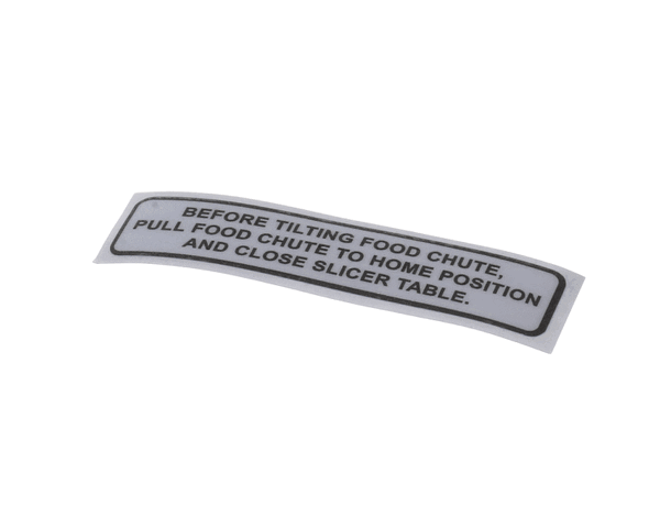 Globe 920196 Carriage Tilt Label (GLO920196)