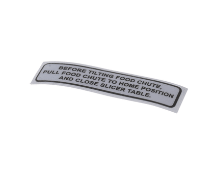 Globe 920196 Carriage Tilt Label (GLO920196)