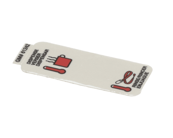 Crathco Grindmaster Cecilware 61242 Label, Flush On/Off (GM61242)