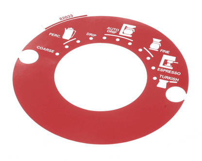 Crathco Grindmaster Cecilware 82033 Decal, Grnd Sel 875 Red (GM82033)