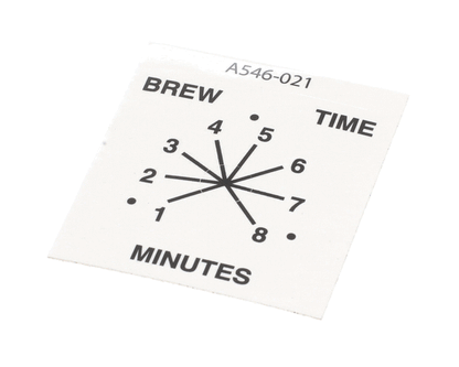 Crathco Grindmaster Cecilware A546-021 Decal, Columbia Timer (GMA546-021)