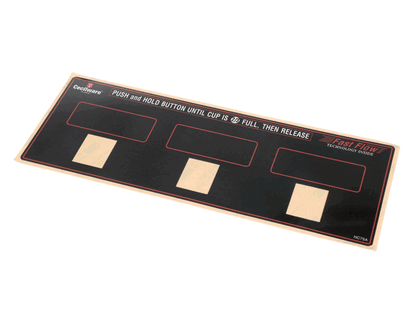 Crathco Grindmaster Cecilware Nc75Al Label Switch Panel Gb3M/M10/3P (GMNC75AL)