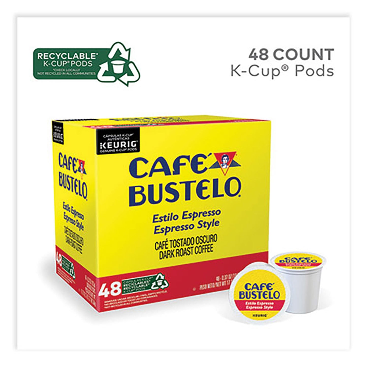Cafe Bustelo Espresso Style K-Cups, 48/Box (GMT5000346117)