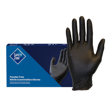 Safety Zone® Nitrile Powder Free 6 mil Exam Gloves, Black, 2XL, Case of 1000 (SZNGNPR-2X-1-K)