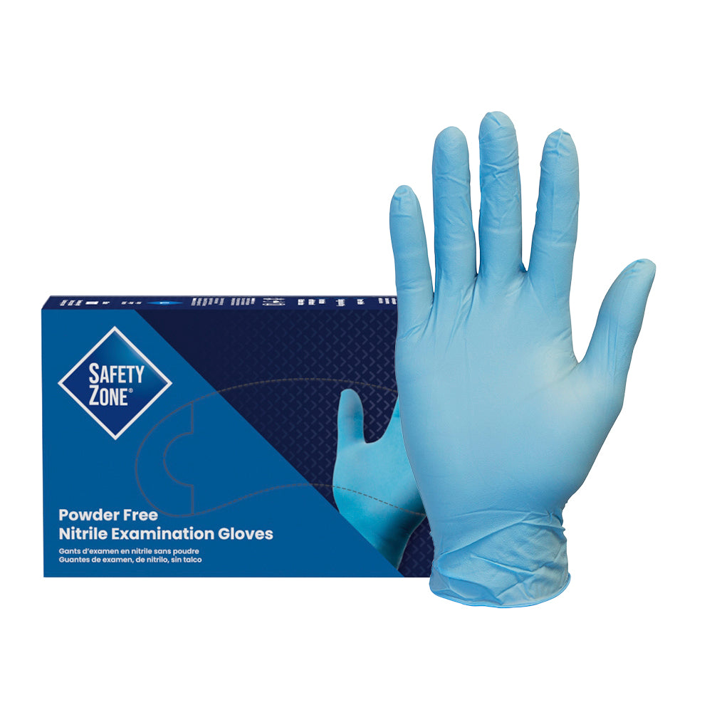 Safety Zone® Nitrile Powder Free 4 mil Exam Gloves, Blue, 2XL, Case of 1000 (SZNGNPR-2X-1M)