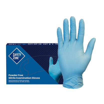 Safety Zone® Nitrile Powder Free 4 mil Exam Gloves, Blue, 2XL, Case of 1000 (SZNGNPR-2X-1M)