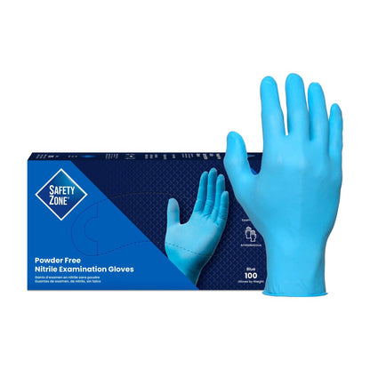 Safety Zone® Nitrile Powder Free 3 mil Exam Gloves, Blue, Lrg, Case of 1000 (SZNGNPRLG1ACT)