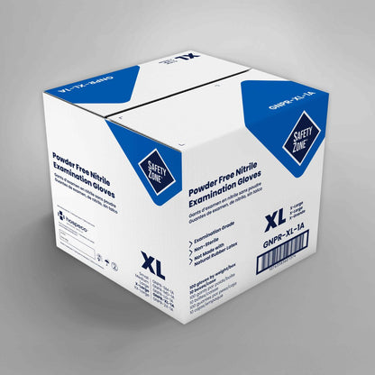 Safety Zone® Nitrile Powder Free 3 mil Exam Gloves, Blue, XL, Case of 1000 (SZNGNPR-XL-1A)