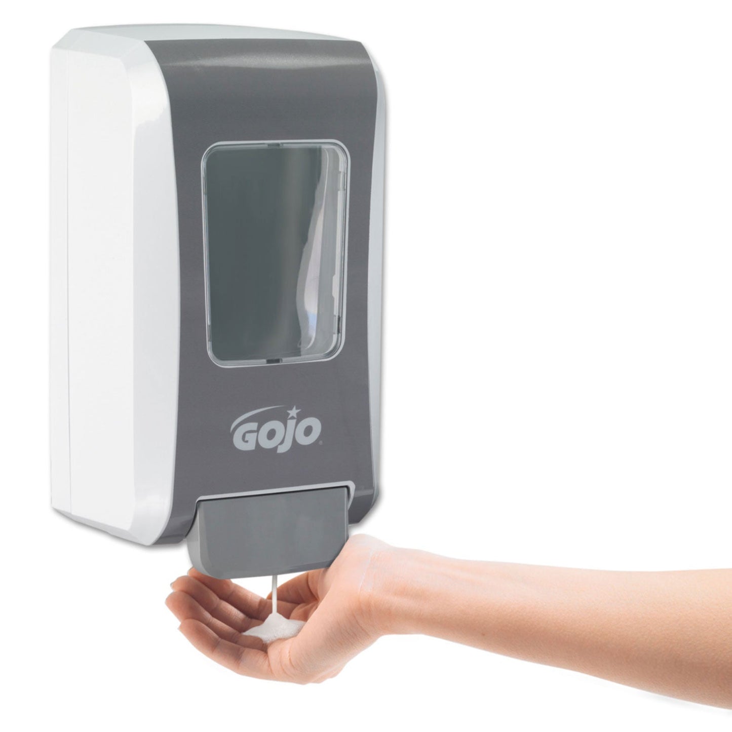 Gojo FMX-20 Soap Dispenser, 2000 mL, 6.5" x 4.7" x 11.7", White/Gray, 6/Carton (GOJ527006)