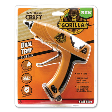 Gorilla Dual Temp Hot Glue Gun, Orange/Black (GOR100424)