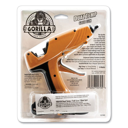 Gorilla Dual Temp Hot Glue Gun, Orange/Black (GOR100424)