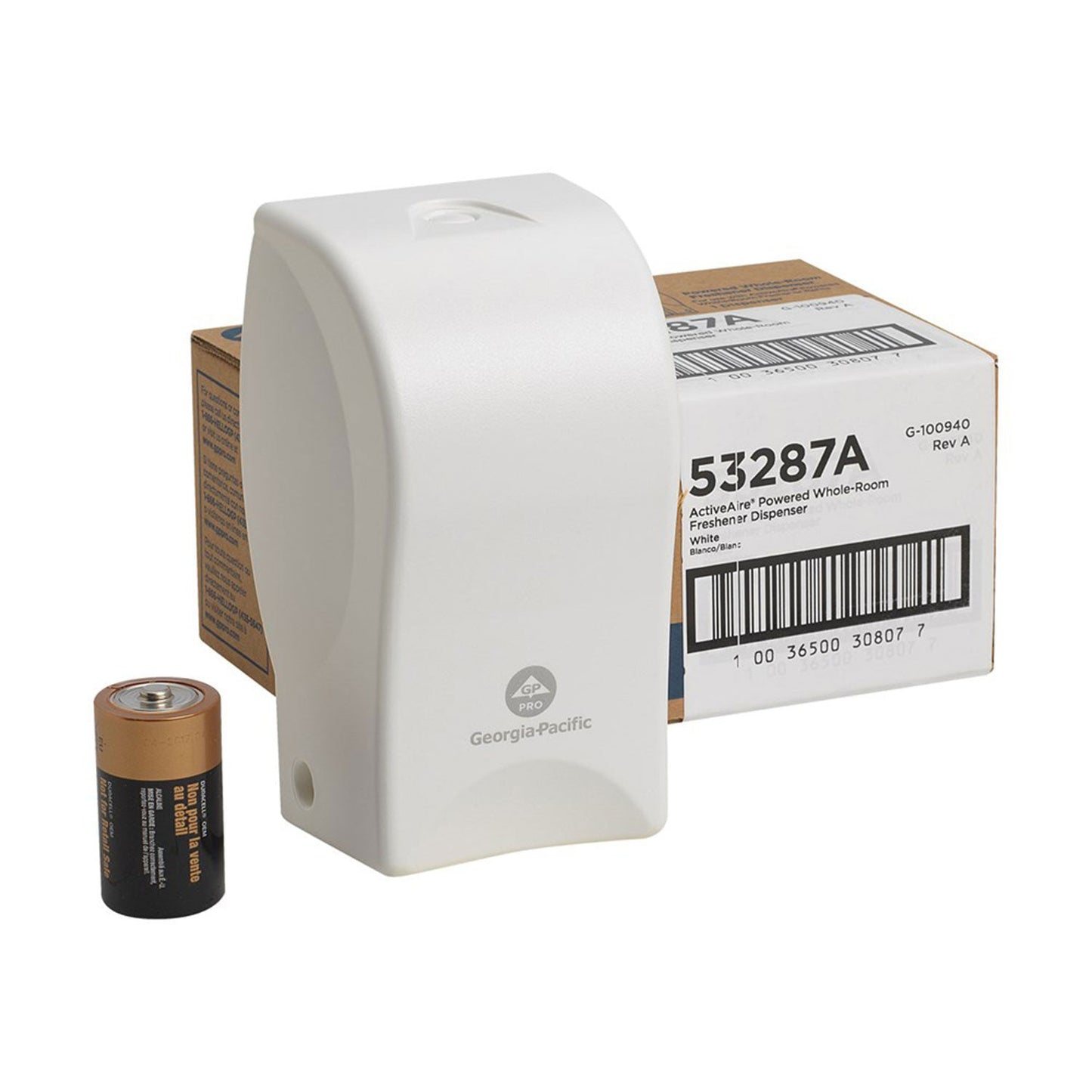 ActiveAire ActiveAire Powered Whole-Room Freshener Dispenser, 4.38" x 4" x 7.81'', White (GPC53287A)
