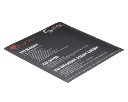 Groen 146198 Overlay, Braising Pan Millivolt Ignition (GR146198)
